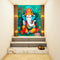Ganpati Blessing Given Painting Self Adhesive Sticker Poster