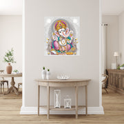 Ganpati Painting Self Adhesive Sticker Poster