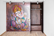 Ganpati Painting Self Adhesive Sticker For Wardrobe