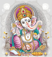 Ganpati Painting Self Adhesive Sticker Poster