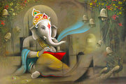 Grey Ganpati Sicker