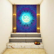 Blue Light Om Customised Wallpaper