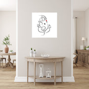 Sketch Of Ganpati With Red Tilak Self Adhesive Sticker Poster
