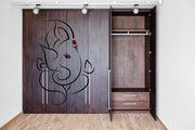 Sketch Of Ganpati With Red Tilak Self Adhesive Sticker For Wardrobe