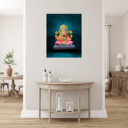 Ganpati In Pink Dhoti  Self Adhesive Sticker Poster