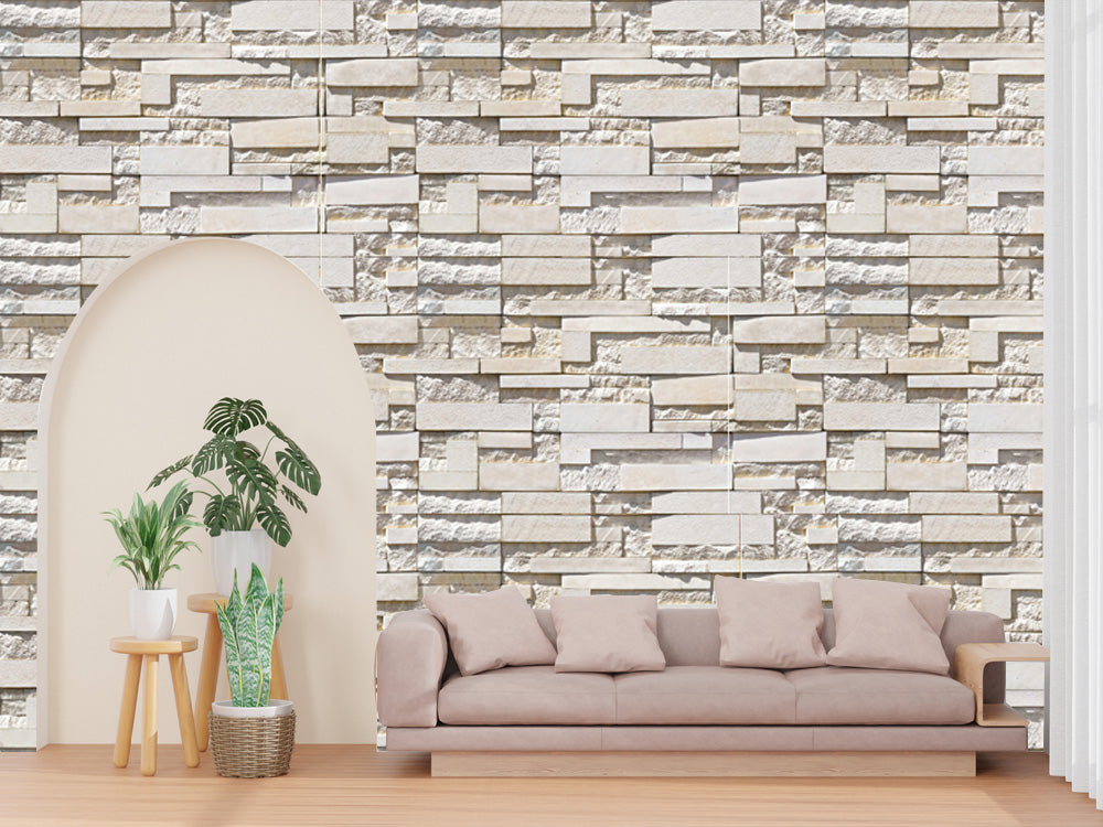 Natural _3D Brick Wallpaper