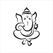 Sketch of Ganpati Self Adhesive Sticker Poster