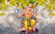 Standing Ganpati Self Adhesive Sticker Poster