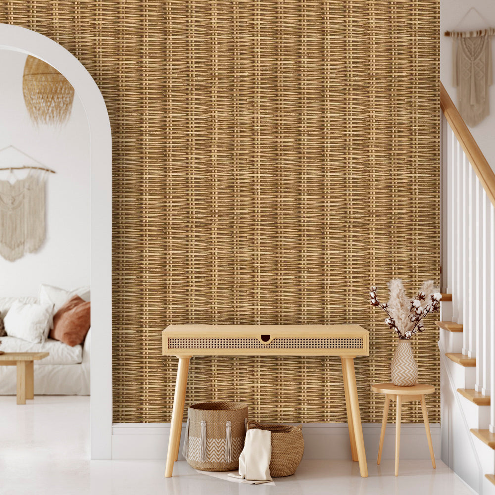 Natural _ Basket Weave Wallpaper