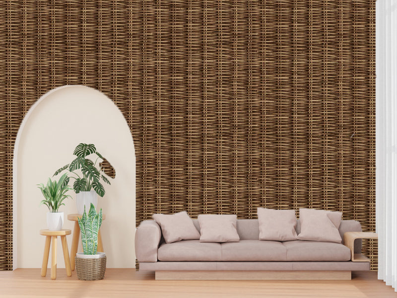 Natural _ Basket Weave Wallpaper