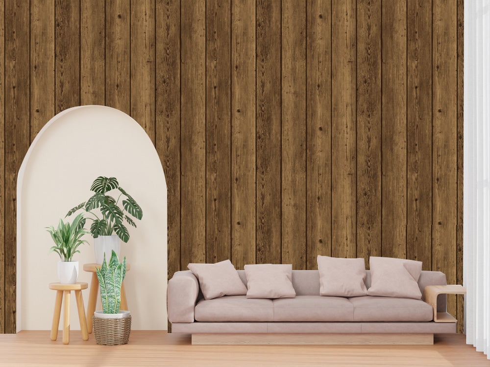 Natural _ Wooden Long Plank Wallpaper