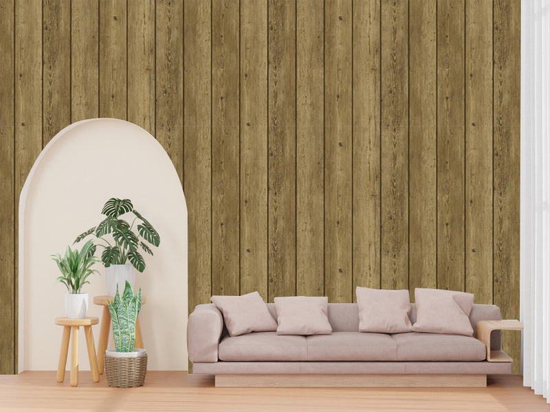 Natural _ Wooden Long Plank Wallpaper