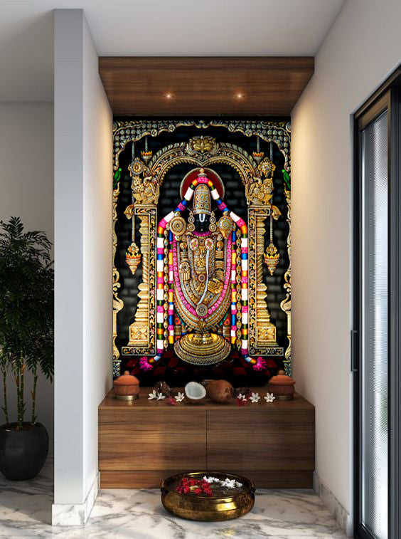 Golden Pattern Tirupati Balaji Wallpaper