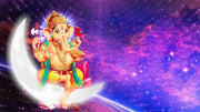 Moon Ganesha Sticker