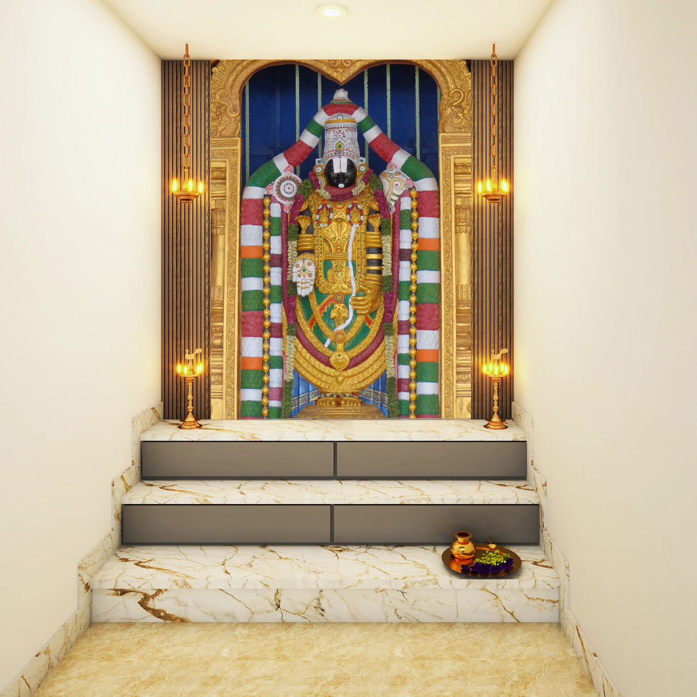 Glowing Tirupati Balaji Wallpaper