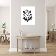 Sitting Ganpati Sketch Self Adhesive Sticker Poster