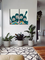 Beatles Band Impression Wall Art, Set of 2