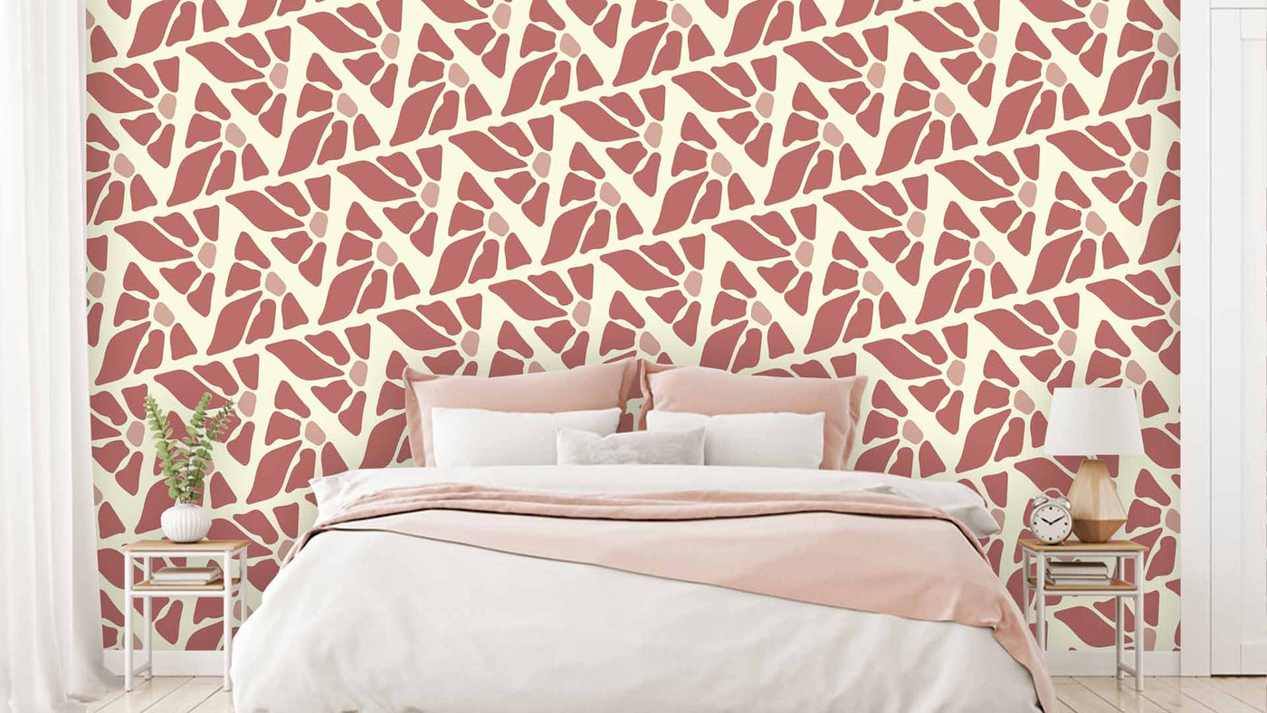 Triangle Floral Pattern Wallpaper