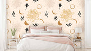Moon Floral Wallpaper