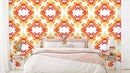 Retro Orange Vintage Wallpaper