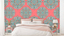 Pastel Pink and Blue Mandala Pattern Wallpaper