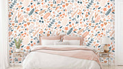 Pastel Heart Floral Wallpaper