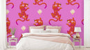 Pink Orange Tiger Pattern Wallpaper