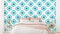 Shades Of Blue Floral Print Pattern Wallpaper