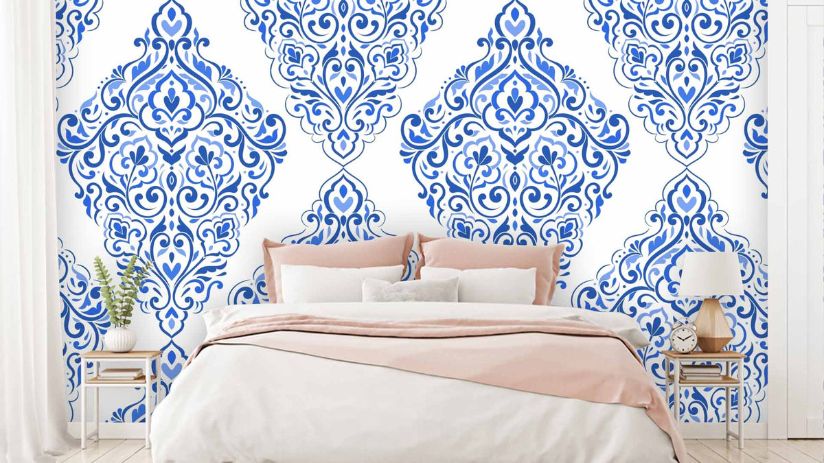 Vintage Blue Pattern Wallpaper