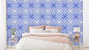 3D Blue Diamond Pattern Wallpaper