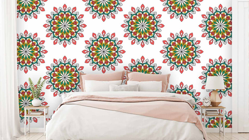 Multicolour Mandala Art Pattern Wallpaper