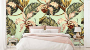 Tropical Spring Floral Wallpaper