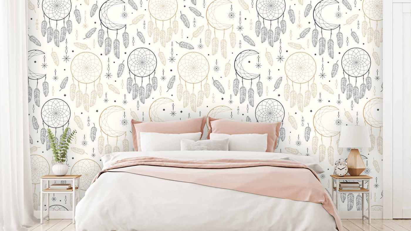 Dream Catcher White Abstract Wallpaper
