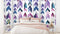 Blue Lilac Arrow Boho Pattern Wallpaper