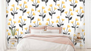 Bright Yellow Flowers Wallpaper