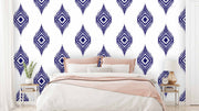 Blue Tribal Pattern Wallpaper