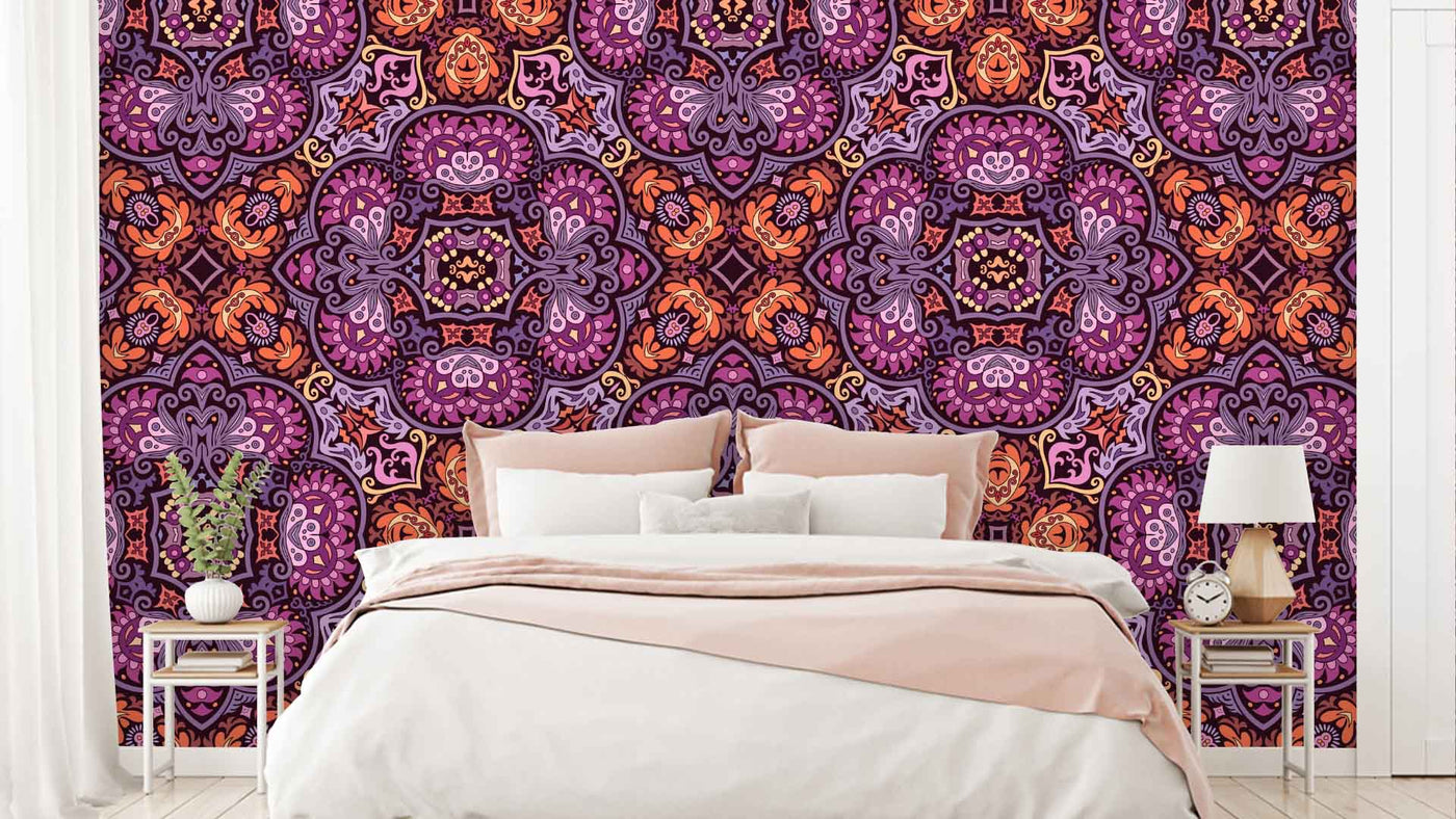 Flower Tapestry Pattern Wallpaper