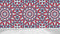 Red Blue Mandala Pattern Wallpaper