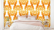3D Yellow White Mirror Pattern Wallpaper
