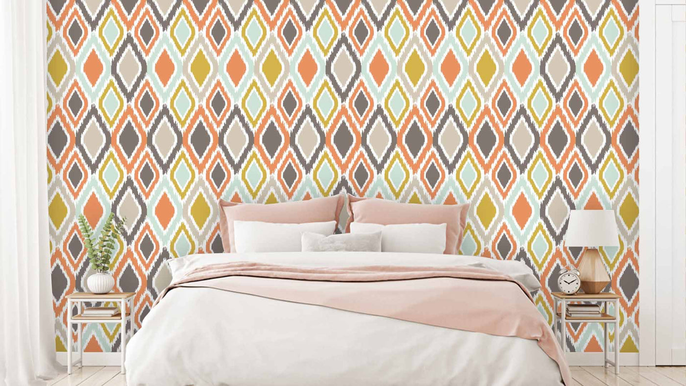 3D Diamond Indian Pattern Wallpaper