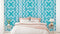 Turquoise Cross Pattern Wallpaper