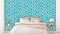 Turquoise Triangle Pattern Wallpaper