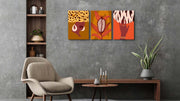 Animal Printed Canvas Art, Set Of 3