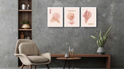 Simple Abstract Floral, Set Of 3