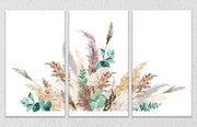 Floral Grass Abstract, Set Of 3