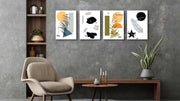 Sun Moon Canvas Art, Set Of 4