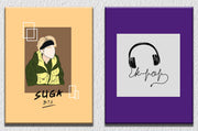 BTS Music Wall Art, Set Of 2