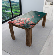 Pink Butterflys With Pink Florals Self Adhesive Sticker For Table