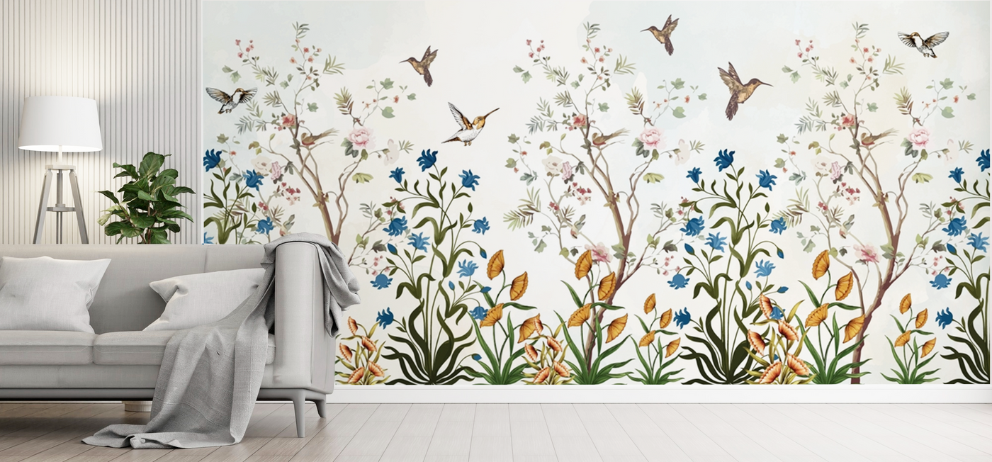 Beautiful  chinoiserie wallpaper