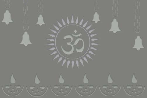 Beautiful Silver Om Pooja Room Wallpaper